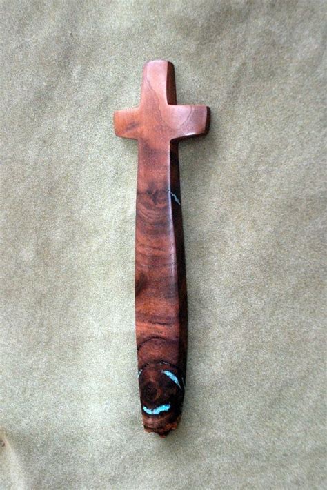 10 High X 3 Wide Walnut Cross With Turquoise Inlay I Know The Plans