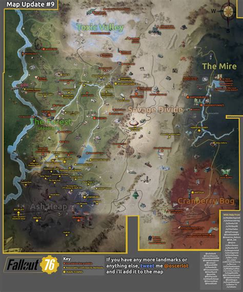 Fallout 76 Map All Confirmed And Possible Locations Vg247