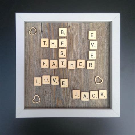 Fathers Day Scrabble Tile Frame By Vinyl Village