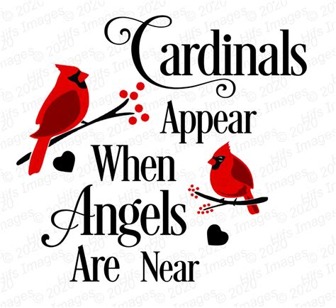 Cardinals Appear When Angels Are Near SVG Clipart Red | Etsy Christmas