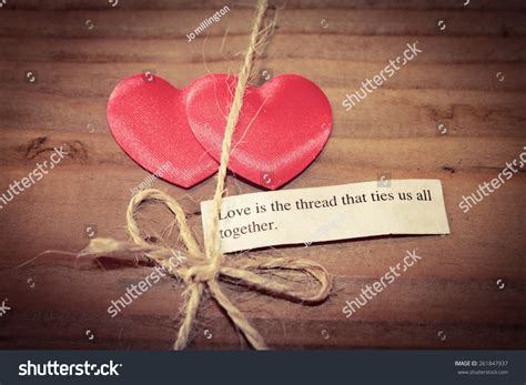 Photos of two hearts together. Two Hearts Tied Together Quote Love Stock Photo 261847937 ...