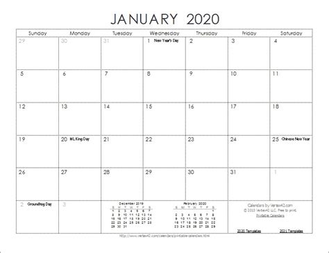 2020 Printable Weekly Calendar Calendar 2021