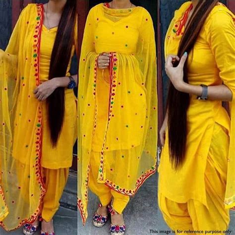 pure cotton plain patiala suit dupatta material yellow patiala suit designs punjabi suits