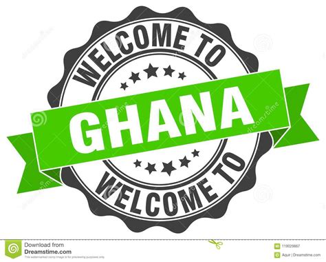 Welcome To Ghana Seal Stock Vector Illustration Of Sticker 119029867