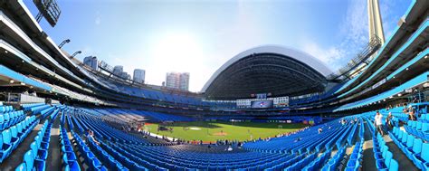 Rogers Center Panorama Toronto Blue Jays 1b View Roof Open