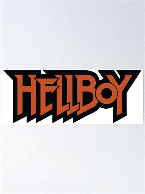 Hellboy Logo Poster For Sale By Hogewarts Redbubble