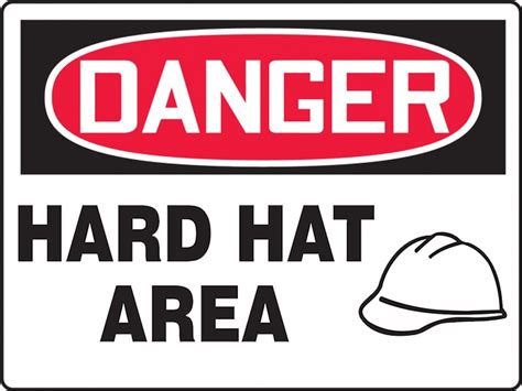 Hard Hat Area Osha Danger Safety Sign Mppa027