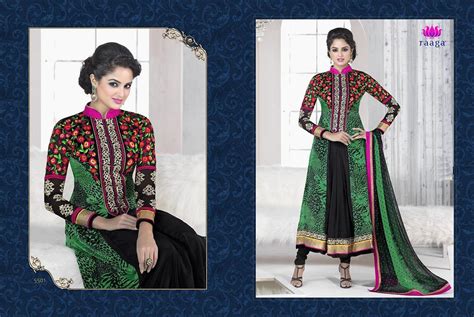 Ktaloon Print Green And Black Emboidery Designer Salwar Suit महिलाओं की