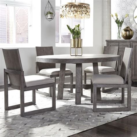 Liberty Furniture Modern Farmhouse 406 Dr O5ros 5 Piece Round Table And