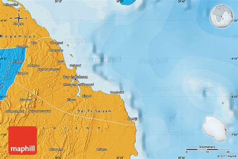 dar es salaam on world map map of world