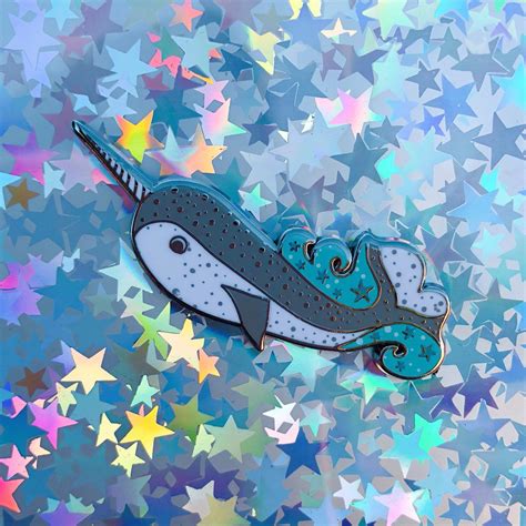 Narwhal Enamel Pin By Misfitmenagerie On Etsy Etsy Enamel Pins Narwhal