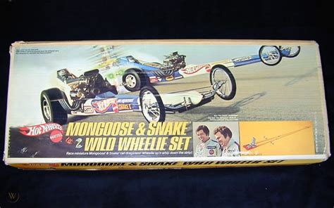 Mattel Vintage 1969 Drag Race Set Mongoose And Snake Nr 67968214