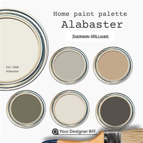 Sw 7008 Alabaster Complementary Color Palette For Sherwin Williams