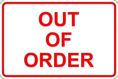 Out Of Order Sign Onsite Signs Metal Signs In Toronto