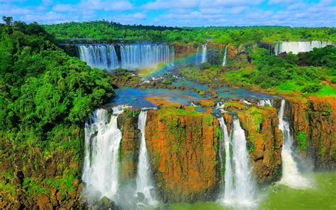 Aerial View Of Iguazu Falls In Iguacu National Park