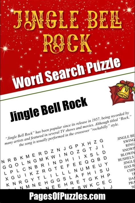 Jingle Bell Rock Word Search