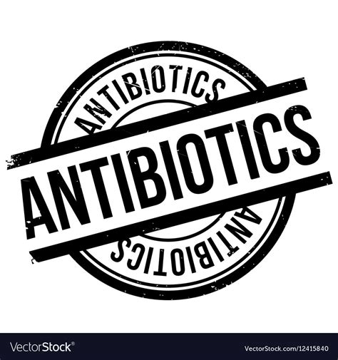 Antibiotics Stamp Rubber Grunge Royalty Free Vector Image