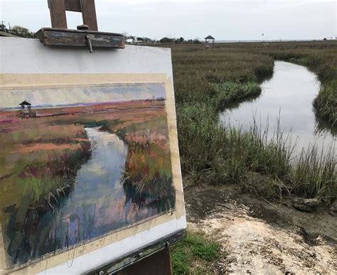 Painting in the Charleston SC area at Shem Creek today. Here with the 