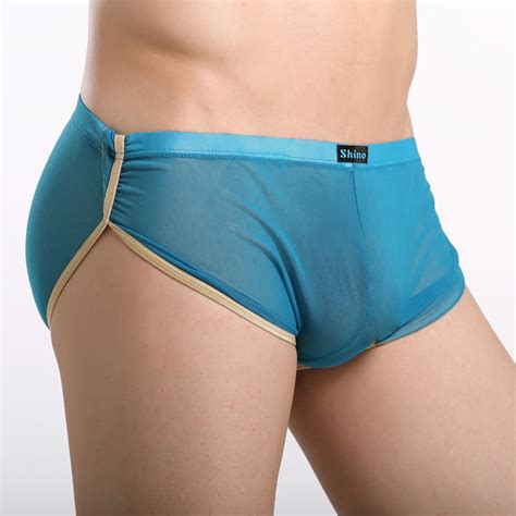 New Fashion Men Sexy Mesh Underpant Soft Brief Breathable Sports