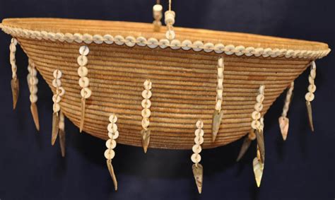 190621 05 Pomo Indian Treasure Basket With Shell Dangles