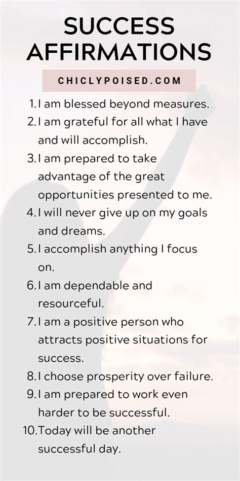 Positive Affirmations List Positive Self Affirmations Affirmation