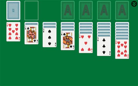 Green Felt Solitaire And Puzzle Games Web Klondike Solitaire Is A