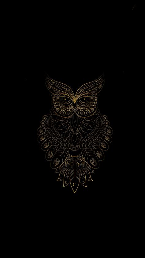 2160x3840 Golden Owl Bird Pattern Art Wallpaper Owl Bird Owl