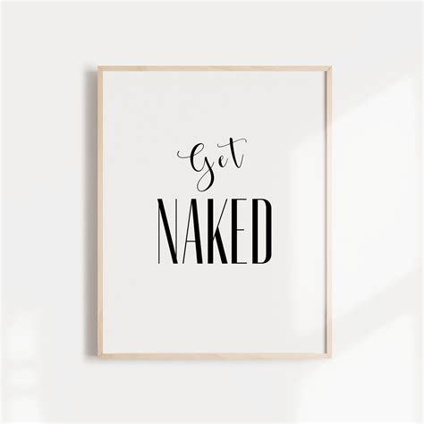Get Naked Bathroom Home Decor Wall Art Jpeg Printable Etsy