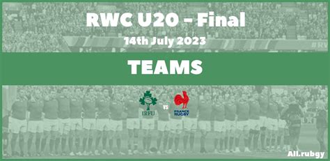 u20 championship 2023 final team and ranking games announcements all rugby