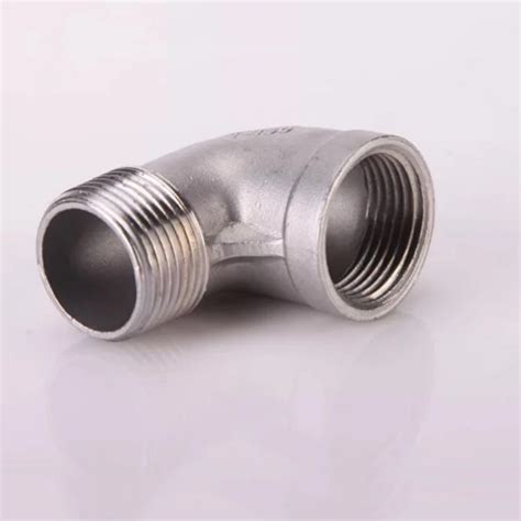 3 4 bsp female x 1 2 bsp male thread 304 stainless steel 90 degree elbow pipe fitting