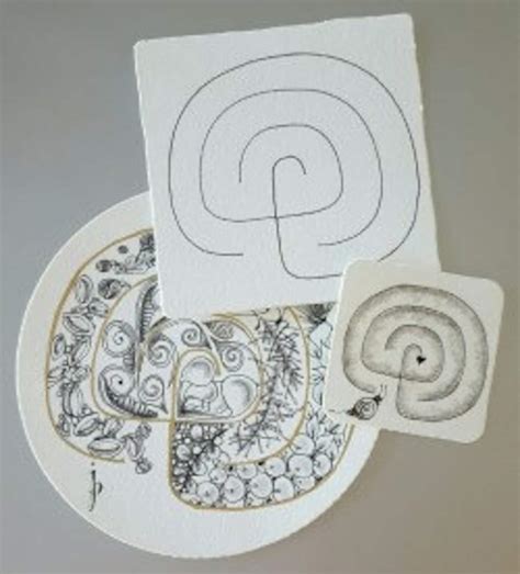 Labyrinth Stencils Set Of 4 Etsy