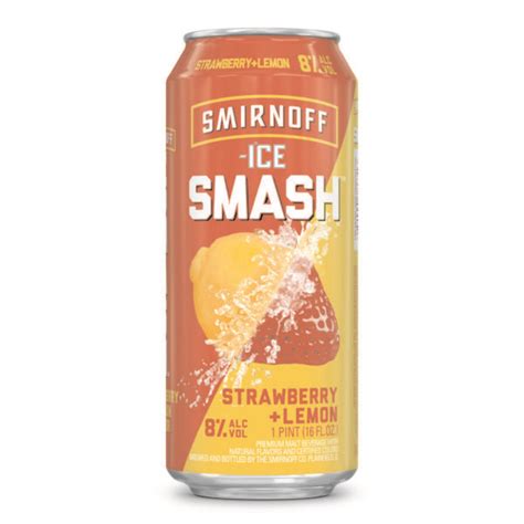 Smirnoff Ice Smash Strawberry Lemon Finley Beer