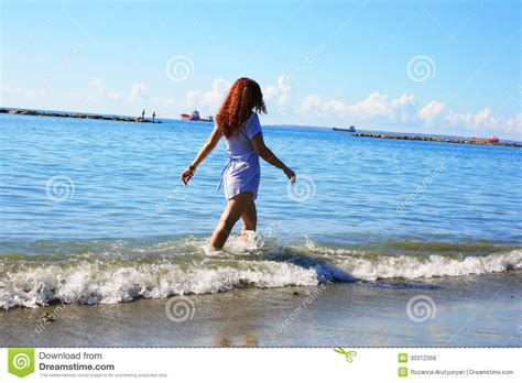 Woman On Beach Royalty Free Stock Images Image 30372359