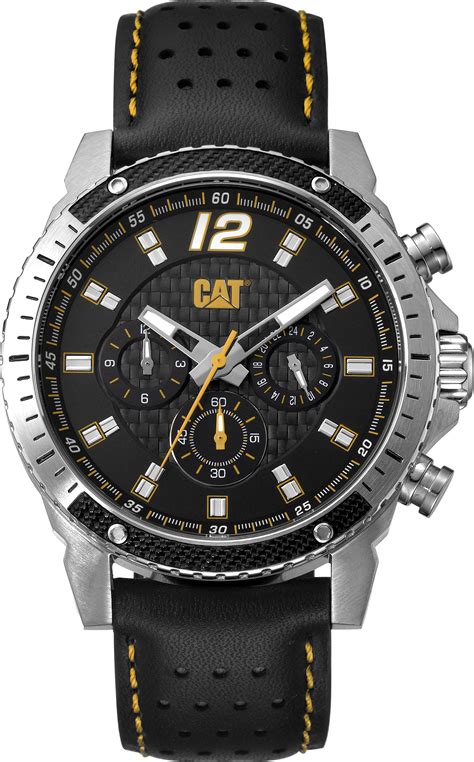 Views @mult34 last 30 days. CAT Carbon Blade Multi Watch Black / Leather with Strap CB ...