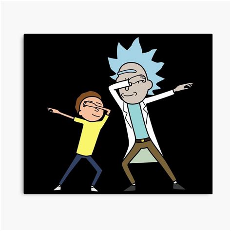 Dabbing Rick And Morty Canvas Print By Idoutee In 2020 Canvas