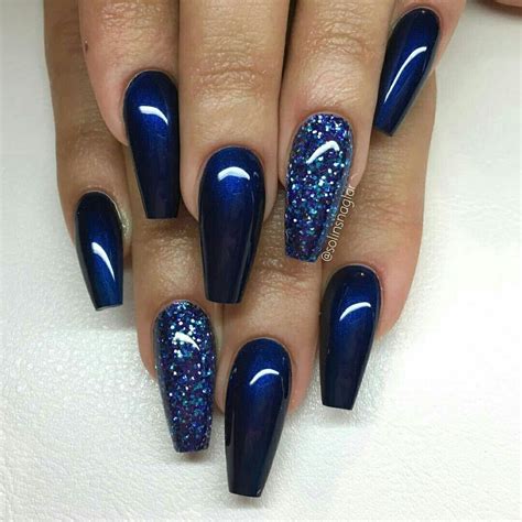 37 Secrets To Navy Blue Nails Prom Acrylic Top Tips For You Nail Designs Glitter Blue
