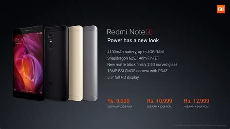Oem high capacity battery for xiaomi mi 5 mi 8 mi 9 se redmi note 4x 7 pofofone. Xiaomi Introduces New Variant of Redmi Note 4 in India ...