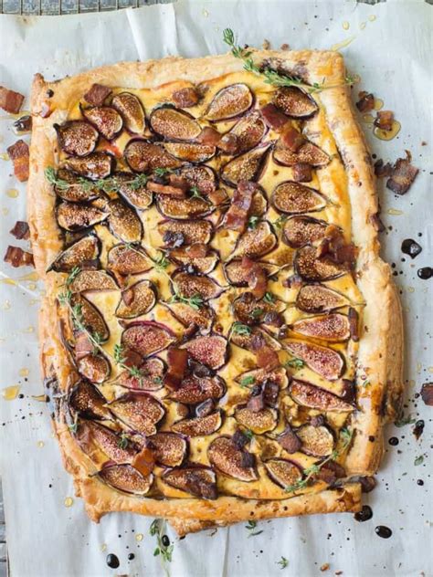 Puff Pastry Tart With Figs And Bacon Foodology Geek