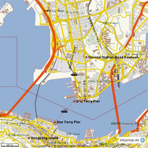 Stepmap Stadtplan Hongkong Landkarte Für Welt