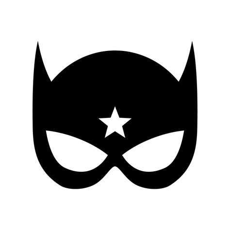 Super Hero Mask Black Icon Superhero Face Masque And Masking Cartoon