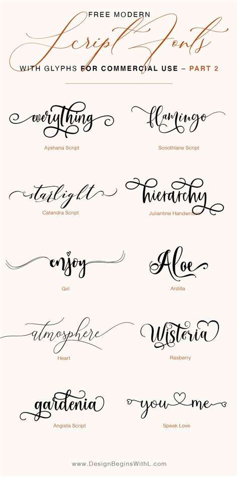 Free Modern Script Fonts With Stylish Glyphs For Commercial Use Part