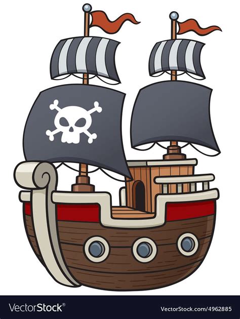 Pirate ship Royalty Free Vector Image - VectorStock | Pirate images, Pirate clip art, Pirate ship