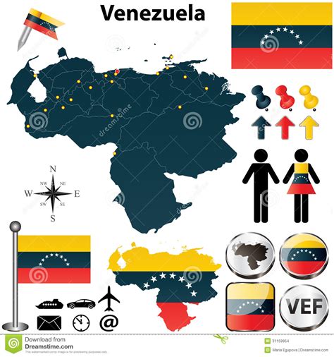 Mapa Da Venezuela Ilustração Do Vetor Ilustração De Moldado 31159954