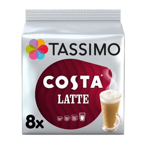 Tassimo Costa Latte Coffee Pods X8 Hot Beverages Iceland Foods