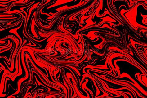 Red And Black Liquid Color Abstract Background And Texture Stock
