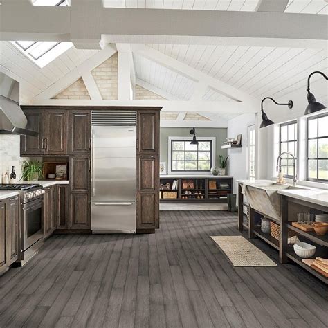 Anderson imperial pecan is an extremely durable form of engineered wood flooring thanks to its plywood core, and uv aluminum oxide finish. Bruce Hydropel Hickory Cool Gray 7/16 in. T x 5 in. W x Varying Length Waterproof Engineered ...