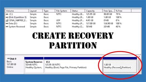 How To Create A Recovery Partition In Microsoft Windows 1011 Youtube