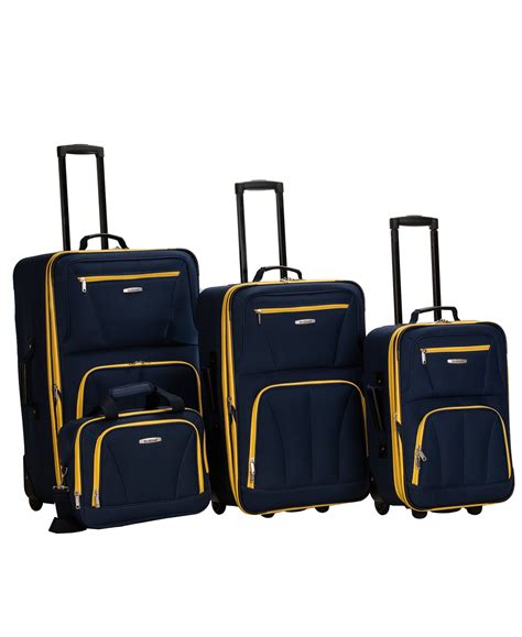 Pijdvoad Luggage Journey 4 Piece Softside Expandable Luggage Set F32