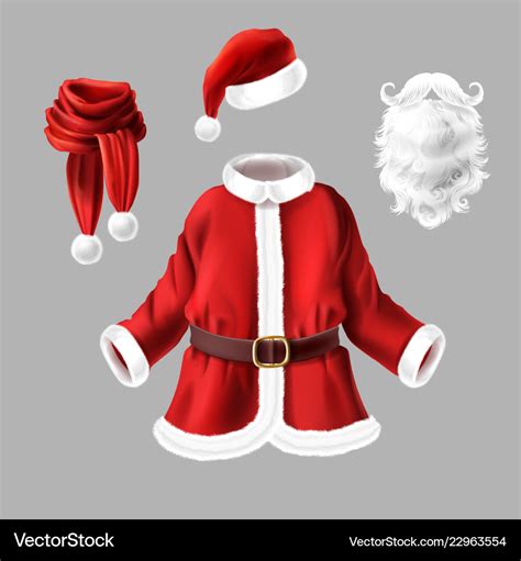 Santa Claus Costume Fancy Dress For Party Vector Image