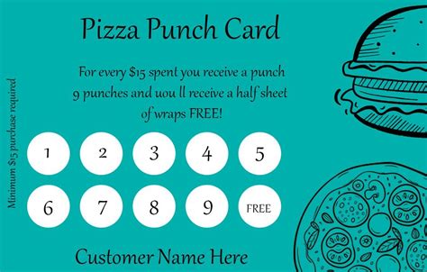 business punch cards template